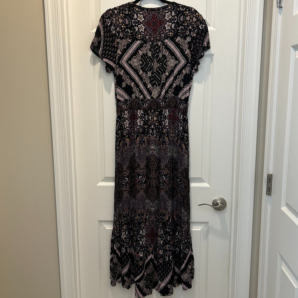 KNOX ROSE purple patchwork boho maxi dress (M) - Picture 6 of 8